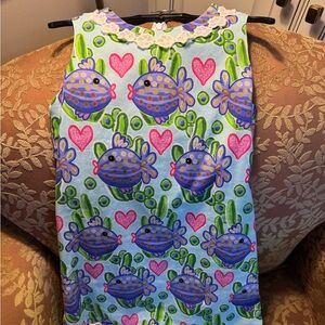 J. Bailey size 6 dress kissy fish bright print